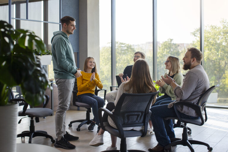 authentic group therapy meeting